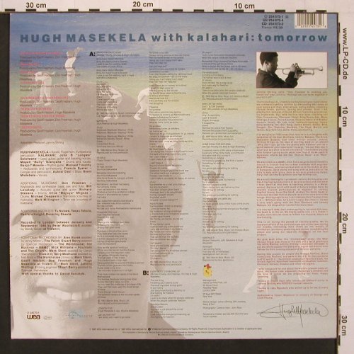 Masekela,Hugh & Kalahari: Tomorrow, WB(254 573-1), D, 1987 - LP - X9046 - 7,50 Euro