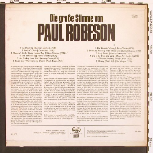 Robeson,Paul: Die großen Stimme von, MFP(5001), NL, Mono,  - LP - X9150 - 5,00 Euro