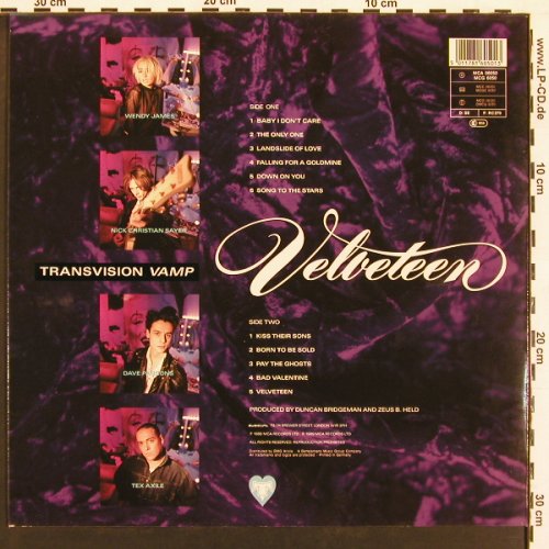 Transvision Vamp: Velveteen, MCA(256 618-1), D, 1989 - LP - X9172 - 6,00 Euro