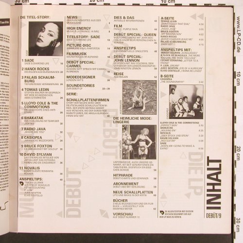 V.A.Debüt Zeitschrift Ausgabe 9: Booklet u.a(SADE,Queen), Foc, 11Tr., (), D, 1984 - LP - X9271 - 7,50 Euro