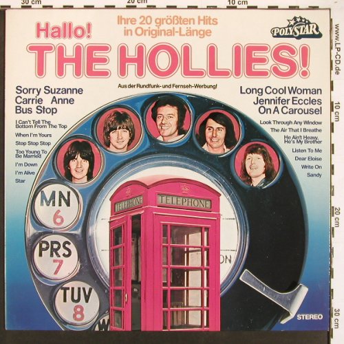 Hollies: Hallo! 20 Größten Hits, Polystar(0060 222), D,  - LP - X9368 - 6,00 Euro