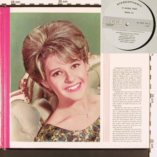 Lee,Brenda: 10 Golden Years, De Luxe Ed., Foc, Decca, Promo(DL 74757), US, 1966 - LP - X9402 - 20,00 Euro
