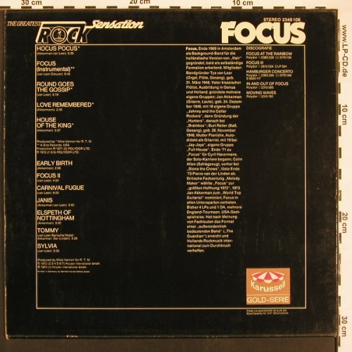 Focus: Rock Sensation, Karussell(2345 106), D,  - LP - X9522 - 7,50 Euro