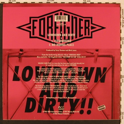 Foreigner: Lowdown And Dirty +2, Atlantic(7567-86018-0), D, 1991 - 12inch - X9944 - 4,00 Euro