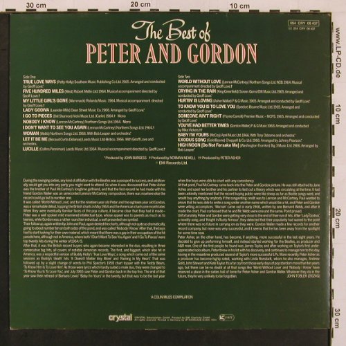 Peter & Gordon: The Best Of, Chrystal(054 CRY 06 437), D, 1978 - LP - X9962 - 6,00 Euro