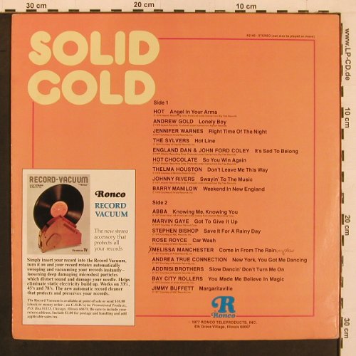 V.A.Solid Gold: Hot, Abba.. Jimmy Buffett, 18 Tr., Ronco(R2160), US, 1977 - LP - X9973 - 5,00 Euro