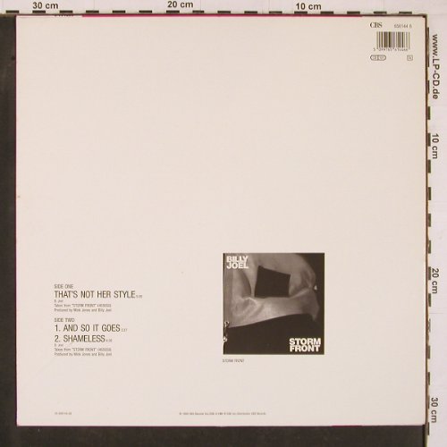 Joel,Billy: That's Not Her Style+2, CBS(656144 6), NL, 1989 - 12inch - Y1390 - 4,00 Euro