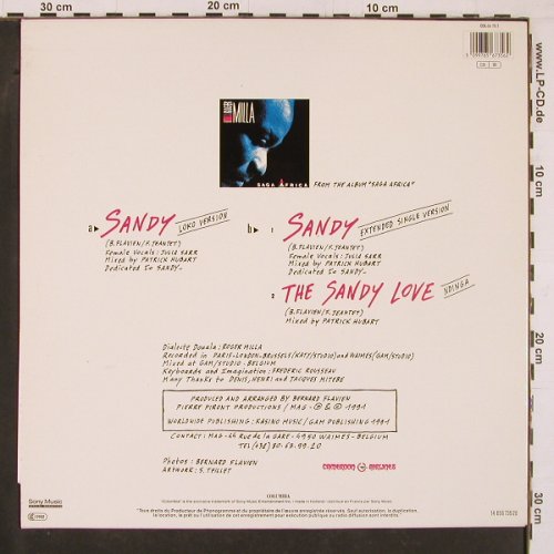 Milla,Roger: Sandy *2 / The Sandy Love, Columbia(656 735 6), NL, 1991 - 12inch - Y1393 - 3,00 Euro