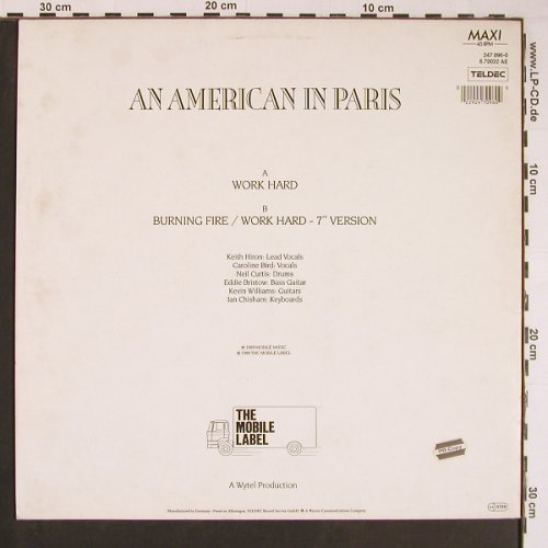 An American In Paris: Work Hard*2+1, Teldec(6.70022 AE), D, 1989 - 12inch - Y182 - 3,00 Euro