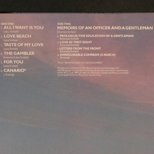 Emerson Lake & Palmer: Love Beach, Atlantic(SD 19211), US, co, 1978 - LP - Y3382 - 6,00 Euro
