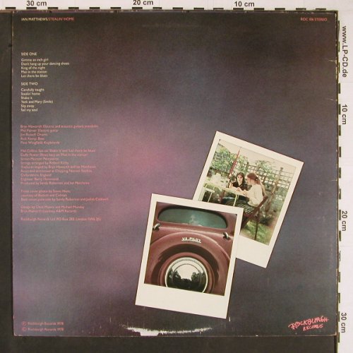 Matthews,Ian: Stealing Home, m-/vg+, Rockburgh Records(ROC 106), UK, 1978 - LP - Y415 - 5,00 Euro