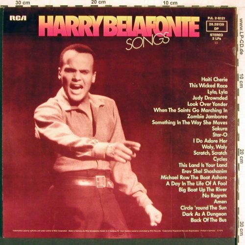 Belafonte,Harry: Songs, Foc, Stern-Ed., RCA International(26.28139 DP), D, 1976 - 2LP - Y4302 - 7,50 Euro
