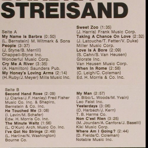 Streisand,Barbra: The Best of, CBS/Constanze(S 62 788), D,  - LP - Y6352 - 7,50 Euro