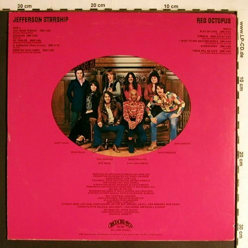 Jefferson Starship: Red Octopus, Grunt(BFL1-0999), US, co, 1975 - LP - Y6971 - 6,00 Euro