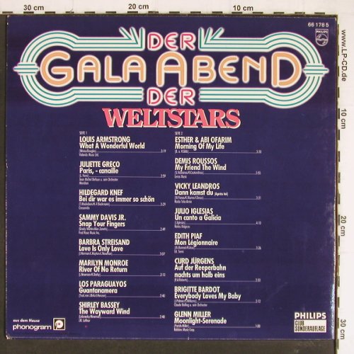 V.A.Der Gala Abend der Weltstars: Louis Armstrong... Glenn Miller, Philips Club Ed.(66 178 5), D,  - LP - Y7443 - 5,00 Euro