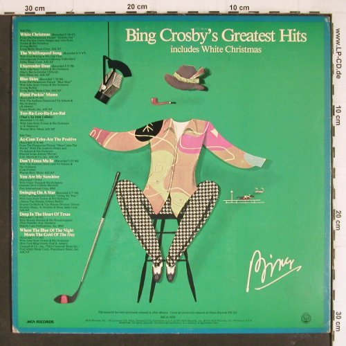 Crosby,Bing: Greatest Hits, Hist.rec., MCA(MCA-3031), US, 1977 - LP - Y8066 - 6,00 Euro