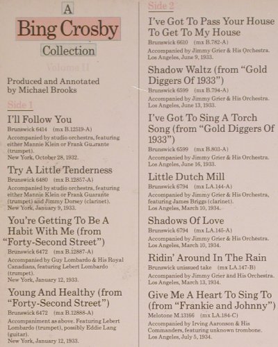 Crosby,Bing: Collection Vol.2 - 1932 to 1934, CBS/Embassy(31 656), UK, 1978 - LP - Y8067 - 6,00 Euro