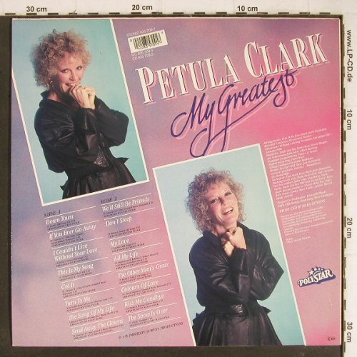 Clark,Petula: My Greatest, Polystar(835 709-1), D, 1988 - LP - Y8333 - 4,00 Euro