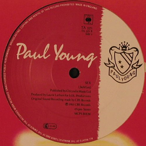 Young,Paul: Wherever I Lay My Hat+1,Sex JackLee, CBS(TA 3371), UK, 1983 - 12inch - Y95 - 4,00 Euro
