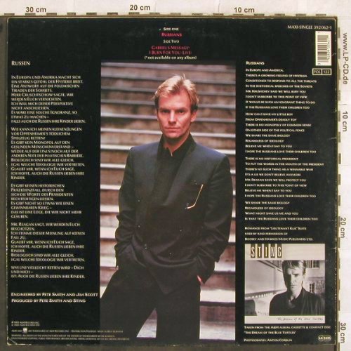 Sting: Russians+2, AM(392 062-1), D, 1985 - 12inch - Y9915 - 3,00 Euro