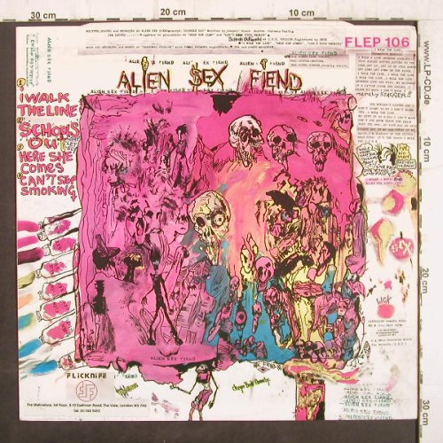 Alien Sex Fiend: I Walk The Line, Schools Out +2, Flicknife(FLEP 106), UK, 1986 - 12inch - F8833 - 5,00 Euro
