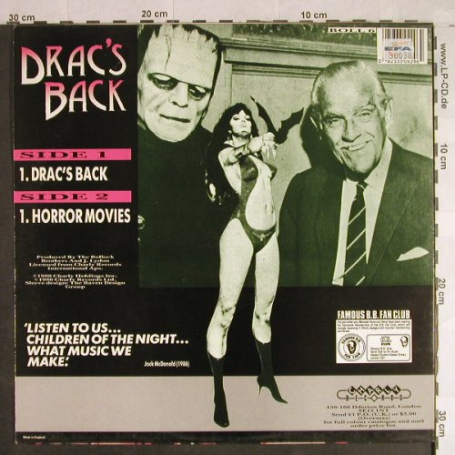 Bollock Brothers: Drac's Back / Horror Movies, Charly(BOLL 6), UK, 1986 - 12inch - H1365 - 3,00 Euro