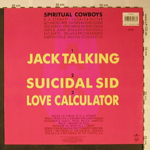 Stewart,Dave & t.Spiritual Cowboys: Jack Talking*2+2, BMG(PT 43908), D, 1990 - 12inch - H2419 - 3,00 Euro