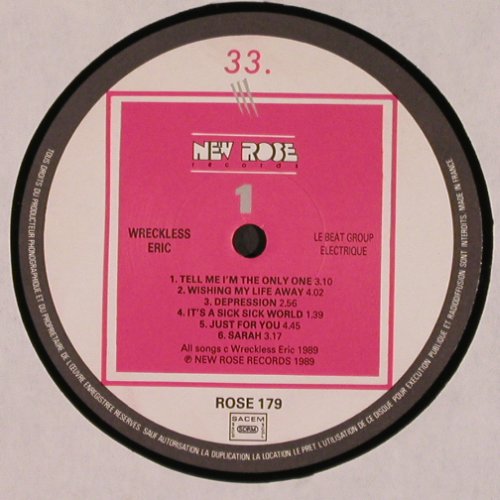 Wreckless Eric: Le Beat Group Electrique, New Rose (ROSE 179), F, 1979 Typ: LP Best.-Nr.: V2290 Preis: 9,00 Euro