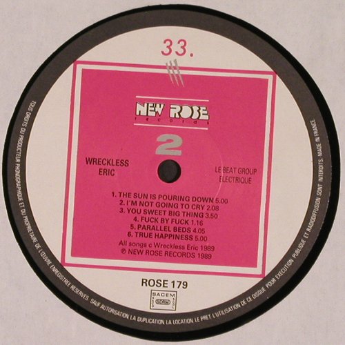 Wreckless Eric: Le Beat Group Electrique, New Rose (ROSE 179), F, 1979 Typ: LP Best.-Nr.: V2290 Preis: 9,00 Euro