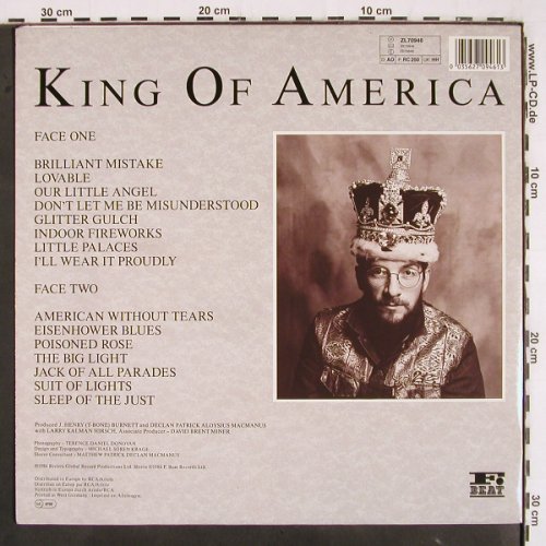 Costello Show,Elvis: King Of America, F-Beat (ZL70946), D, 1986 Typ: LP Best.-Nr.: V3218 Preis: 9,00 Euro