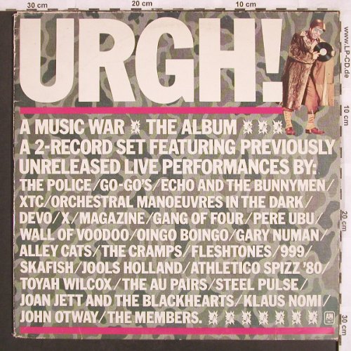 V.A.URGH! -  Music War Live: Police,GoGos,XTC,Skafish, vg+/m-, AM(AMLM 99019), NL, 1981 - 2LP - X3080 - 9,00 Euro
