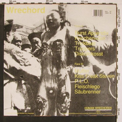 V.A.Stahlgewitter im Glücksradtempo: Burst Appendix.. Crashsurvivors, Human Wrechords(11809-08), D, 1991 - LP - Y1324 - 9,00 Euro