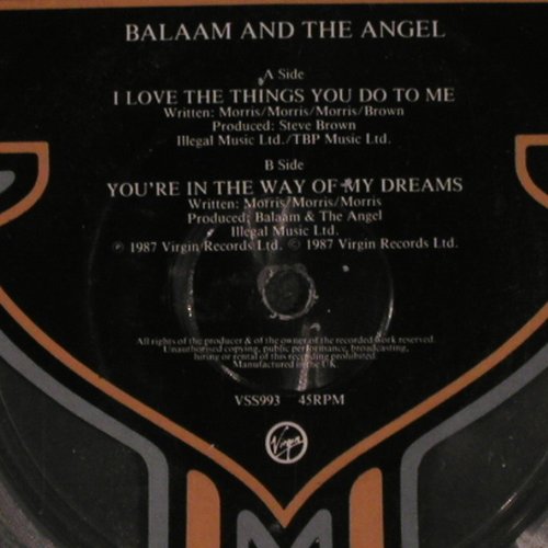 Balaam and the Angels: I Love Things You Do To Me+1, Vinyl(VSS993), UK, 1987 - 12inch - Y545 - 4,00 Euro