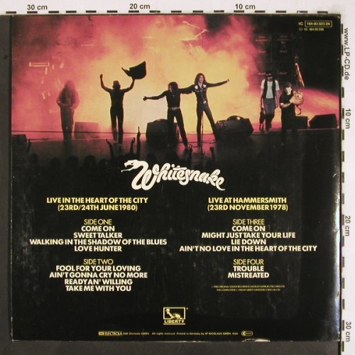 Whitesnake: Live..in The Heart Of The City, Liberty(164-83023/24), D, 1980 - 2LP - V2314 - 17,50 Euro