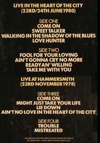 Whitesnake: Live..in The Heart Of The City, Liberty(164-83023/24), D, 1980 - 2LP - V2314 - 17,50 Euro