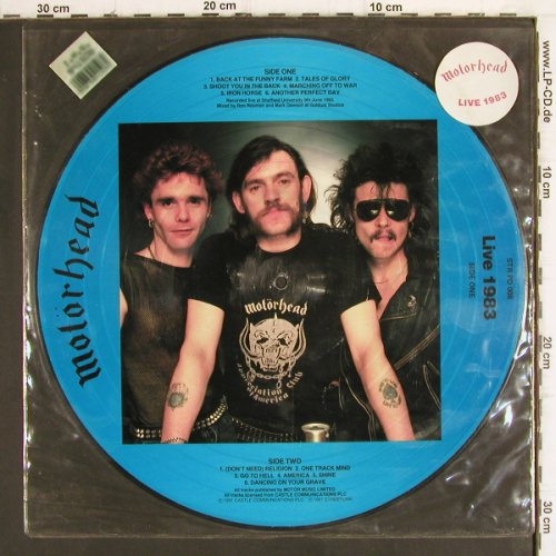 Motörhead:&nbsp;Live 1983-Picture - Lim.Ed.No.1702, Castle (STR PD 008), NL, 1991 Typ:&nbsp;PLP Best.-Nr.:&nbsp;V750 Preis:&nbsp; 50,00 Euro