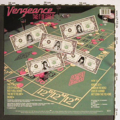 Vengeance: Take It Or Leave It, CBS(460070), NL, 1987 - LP - Y6865 - 7,50 Euro