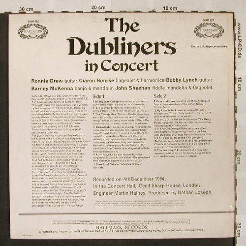Dubliners: In Concert, Hallmark(SHM 682), UK, Ri, 1965 - LP - H2608 - 5,00 Euro