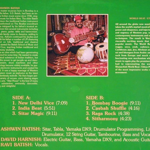 Batish,Ashwin: Sitar Power, FS-New sealed, Shanachie (64004), CDN, co, 1986 Typ: LP Best.-Nr.: V1972 Preis: 9,00 Euro