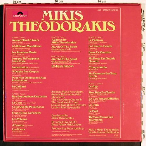 Theodorakis,Mikis: Same, Box, Booklet, Polydor (2675 187), D Typ: 3LP Best.-Nr.: V2330 Preis: 12,50 Euro