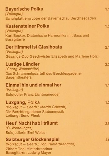 V.A.Echo vom Königssee: Ein musikalischer Bilderbogen..., Sonocord (28 151-9), D Typ: 2LP Best.-Nr.: V2379 Preis: 9,00 Euro