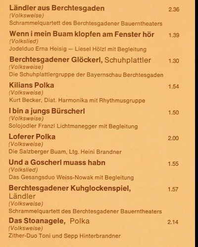 V.A.Echo vom Königssee: Ein musikalischer Bilderbogen..., Sonocord (28 151-9), D Typ: 2LP Best.-Nr.: V2379 Preis: 9,00 Euro