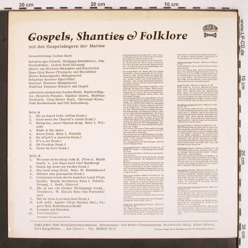 Gospelsänger der Marine: Gospels,Shanties & Folklore, Exklusiv-Ton (66.21 194-00), D, m-/vg+ Typ: LP Best.-Nr.: V3020 Preis: 7,50 Euro