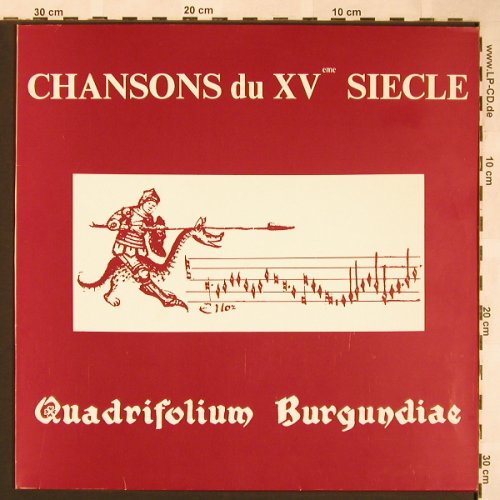 Quadrifolium Burgundiae: Chansons des XV.Jahrhunderts, Tenor(T QB 1), D, 1982 - LP - X1558 - 9,00 Euro