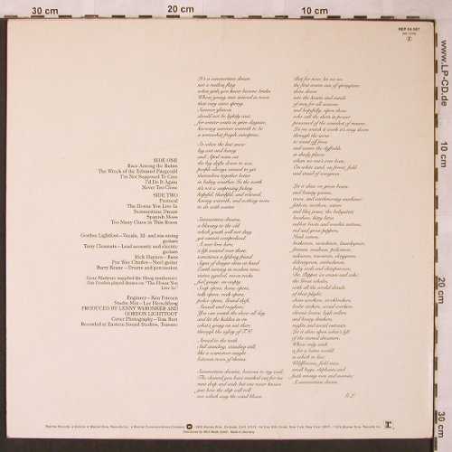 Lightfoot,Gordon: Summertime Dream, Reprise(REP 54 067), D, 1976 - LP - X2014 - 6,00 Euro