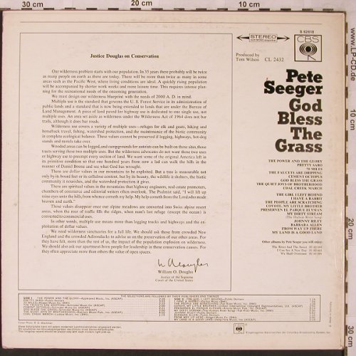 Seeger,Pete: God Bless The Grass, CBS(CBS S 62618), D,  - LP - X2027 - 9,00 Euro