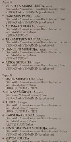 Avenainen,Veikko: Hanurini Muistoja, Finlandia(NEA-LP43), SF, 1979 - LP - X5529 - 7,50 Euro