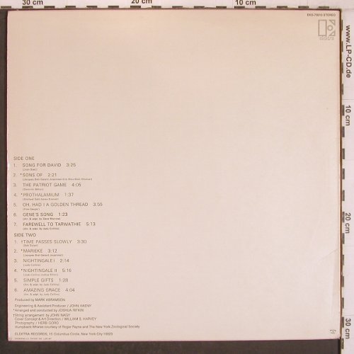 Collins,Judy: Whales & Nightingales, m-/vg+, Elektra(EKS-75010), US, 1971 - LP - X8013 - 7,50 Euro