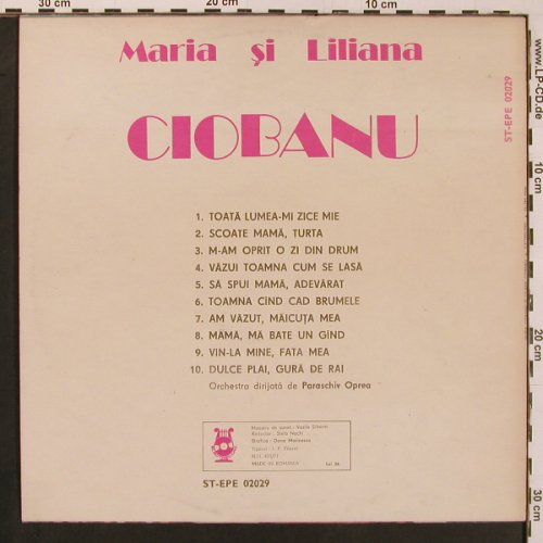 Ciobanu,Maria si Liliana: Same, Electrecord(ST-EPE 02029), RO, 1977 - LP - X9897 - 11,50 Euro