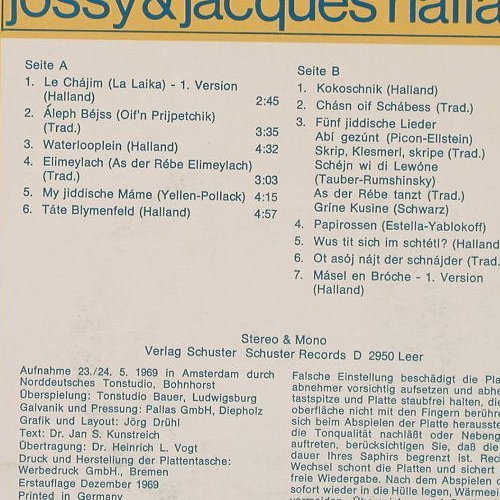 Li La Lo - Live 1: jiddisch cabaret, J&J Halland 1, SST(30-1001), D, Foc, 1969 - LP - Y2170 - 9,00 Euro